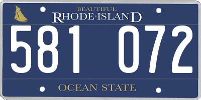 RI license plate 581072