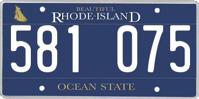 RI license plate 581075
