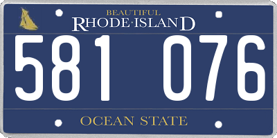 RI license plate 581076