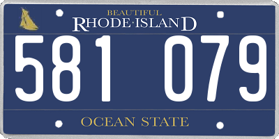 RI license plate 581079
