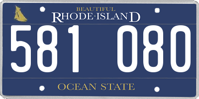 RI license plate 581080