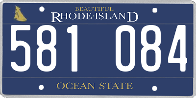 RI license plate 581084