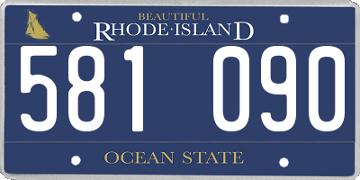RI license plate 581090