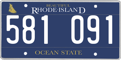 RI license plate 581091