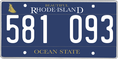 RI license plate 581093
