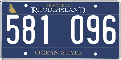 RI license plate 581096
