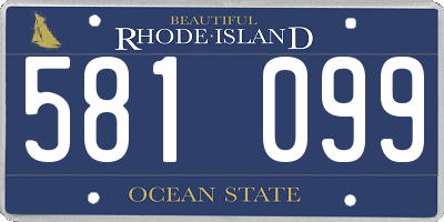 RI license plate 581099