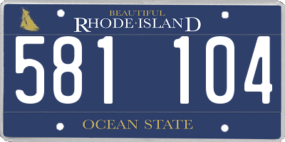 RI license plate 581104