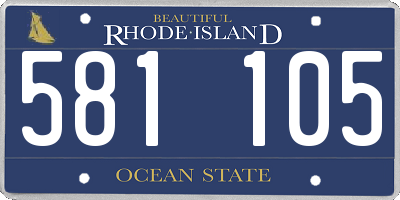 RI license plate 581105