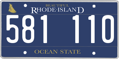 RI license plate 581110