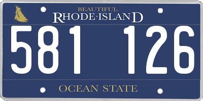 RI license plate 581126