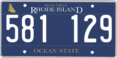 RI license plate 581129