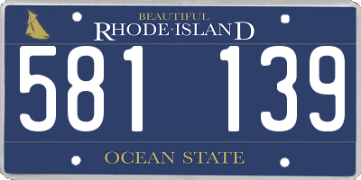 RI license plate 581139