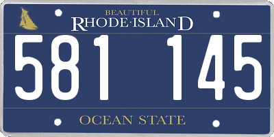 RI license plate 581145