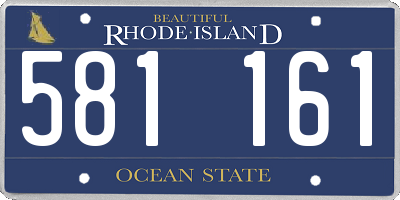 RI license plate 581161