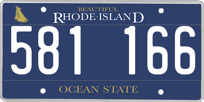 RI license plate 581166