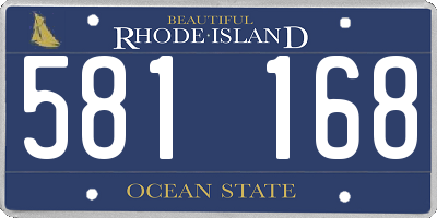 RI license plate 581168