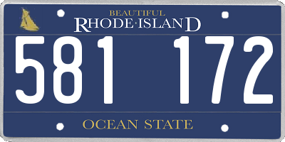 RI license plate 581172