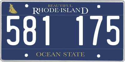 RI license plate 581175