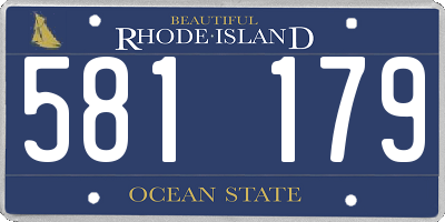 RI license plate 581179