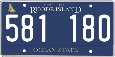 RI license plate 581180
