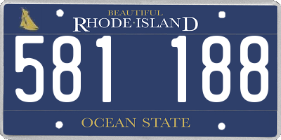 RI license plate 581188