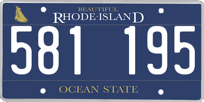 RI license plate 581195