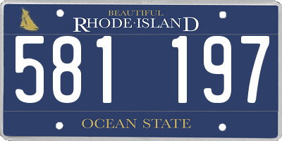 RI license plate 581197