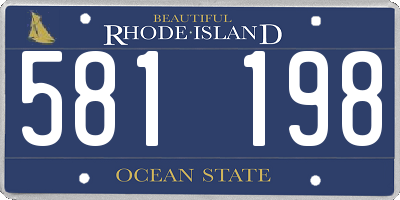 RI license plate 581198