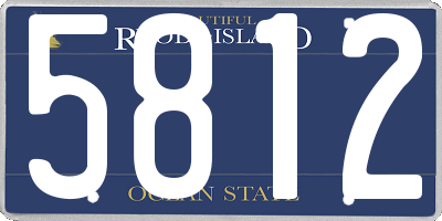 RI license plate 5812