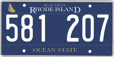 RI license plate 581207