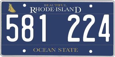 RI license plate 581224