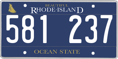 RI license plate 581237
