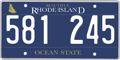 RI license plate 581245