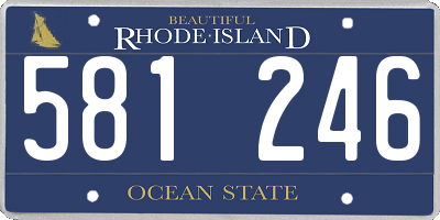 RI license plate 581246
