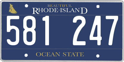 RI license plate 581247