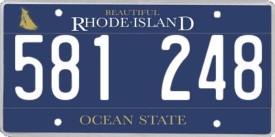 RI license plate 581248