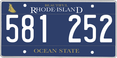 RI license plate 581252