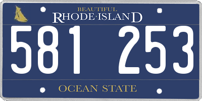RI license plate 581253