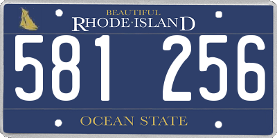 RI license plate 581256