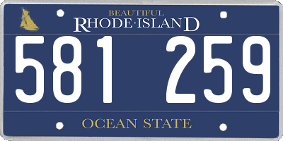 RI license plate 581259
