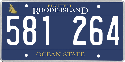 RI license plate 581264