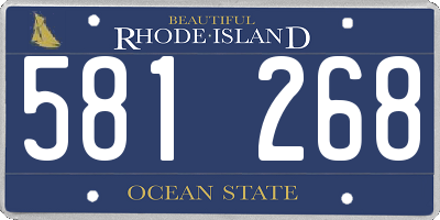 RI license plate 581268