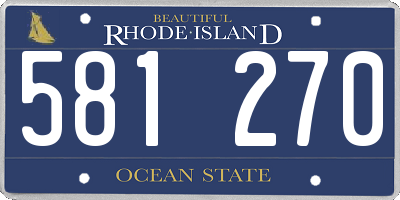 RI license plate 581270