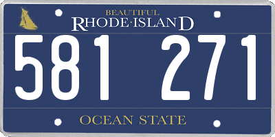 RI license plate 581271