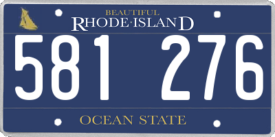 RI license plate 581276