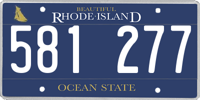 RI license plate 581277