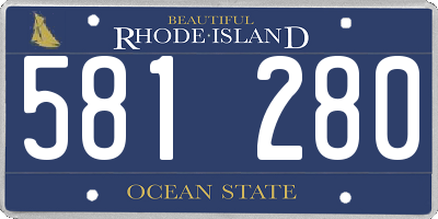 RI license plate 581280