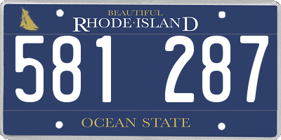 RI license plate 581287