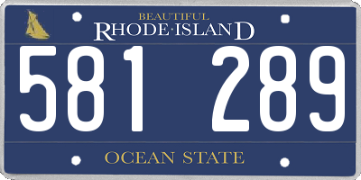 RI license plate 581289